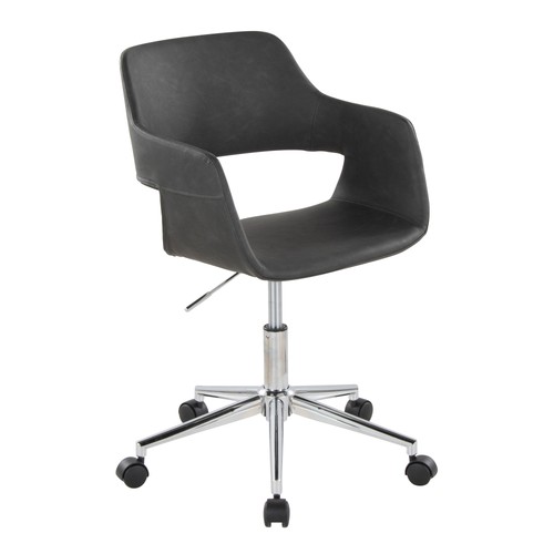 Task chair grey faux - task, leather