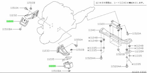 Insulator engine mounting - engine,
