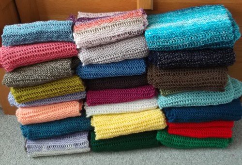 Hand knitted acrylic - hand,