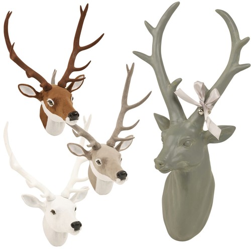 Wall mounted reindeer - reindeer, head