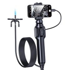 Aopick Two-Way 360° Articulating Borescope, 1080P Endoscope Camera with 8 LED