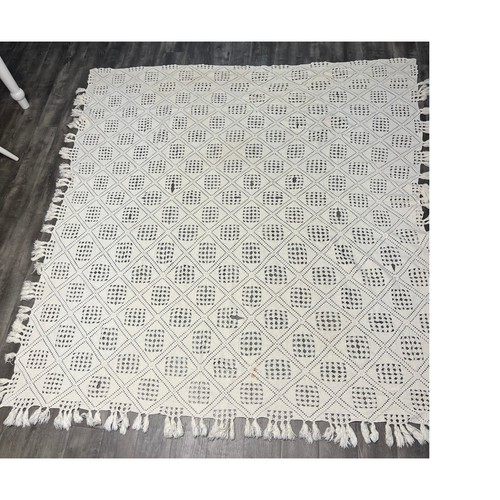 Vintage crochet throw blanket - crochet,