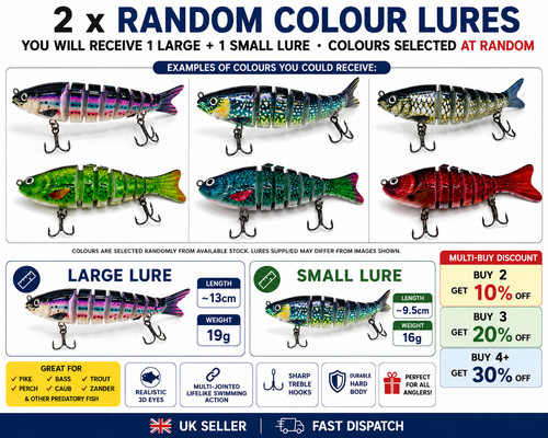 Multi jointed fishing lures - multi,