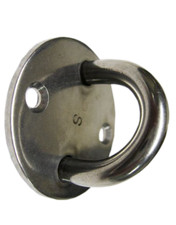 6mm STAINLESS STEEL 2 HOLE MARINE ROUND EYEPLATE boat deck yacht trailer 