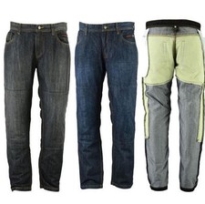 Mens motorbike Motorcycle Denim Trousers Jeans 2 Lengths with Protective Lining 