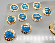 9 x Gold-Tone Metal with