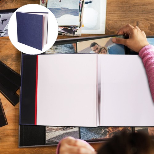 Navy linen photo album - linen, book