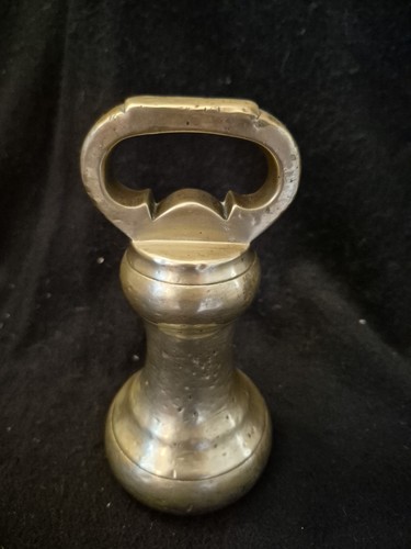 Antique 7lb brass - bell, weight
