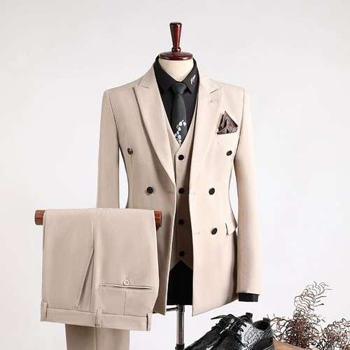 Men double breasted suit set - men,