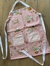 Childrens Pink adjustable Cotton Apron with pockets