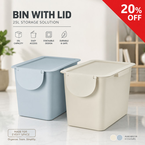 25l storage bin with - with, lid