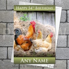 Chickens birthday card. 5x7