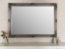 CLEARANCE  ** SEE PHOTO - Antique Silver Extra Large Ornate Wall Mirror