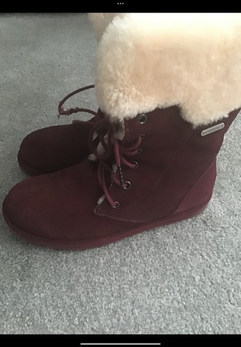 Emu women claret - women's, sheepskin