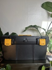 RIMAX Large Plastic Heavy Duty Toolbox Storage Box Lockable Top VGC