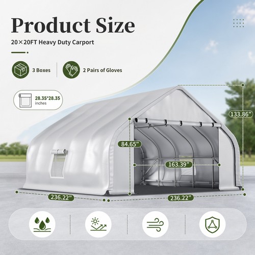 20x20 heavy duty carport - 20x20,