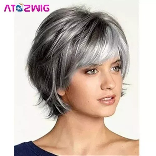 Fashion short gray white hair - fashion,