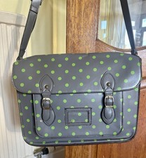 L Y D C Grey & Green Polka Dot