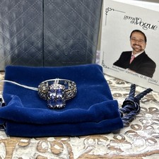 NWT Gems En Vogue Sterling Silver 925 Tanzanite Ring Size 9