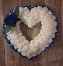 Blue Funeral Wreath Flowers