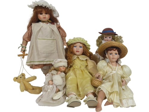 Vintage porcelain dolls set - dolls,