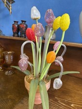German art deco glass tulips