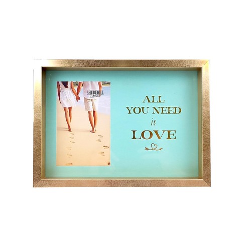 Golden framed photo - golden, picture