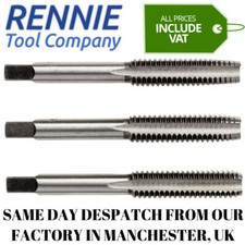 HSS Tap Set Metric Hand/Machine x 3 Pieces - Taper (1st), Plug (2nd), Bottom mm