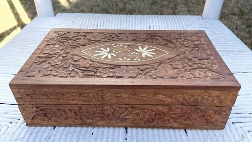 Vtg wood hand carved - hand,