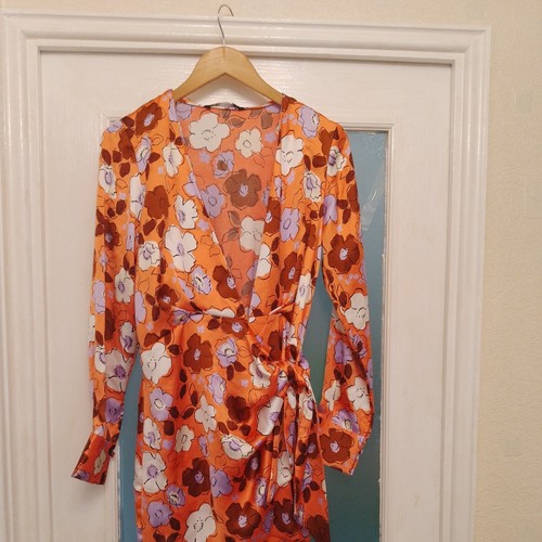 Zara satin cocktail dress long - zara,