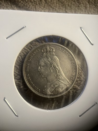 1887 silver crown coin queen - 1887,