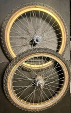 Old School Bmx Gold Araya 7x With Sunshine Flip Flop Hubs Comp Tires 20 Inch