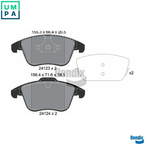 Brake pad set disc - brake,