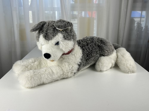 Steiff animal dog husky lying - animal,