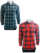 New Mens Long Sleeve Check Shirts Casual Work Flannel Shirt Size S – 3XL FS001