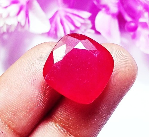 Natural red beryl - red,