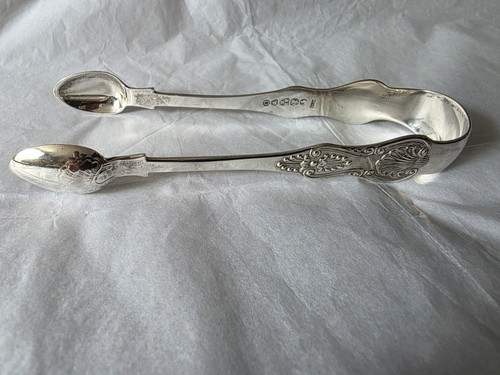 Sterling silver sugar tongs - silver,
