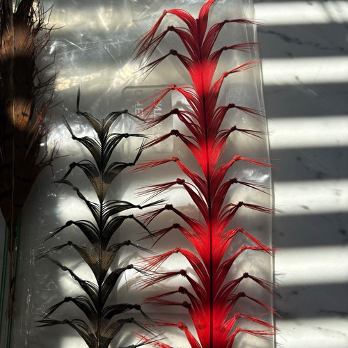 Knotted pheasant feathers - knotted,