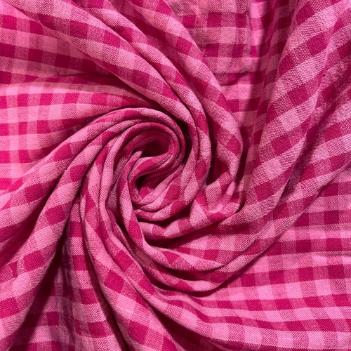 Gingham 100 cotton seersucker - cotton,