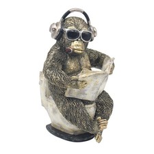 Figurine Resin Ornament Loo-time Gorilla Rustic Home Shelf Decor Animal Display