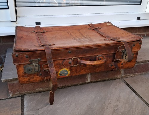 Ww2 vintage leather travel - ww2,