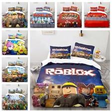 Kids Robloxs Bedding Set Character Game Quilt Duvet Cover Single Double Size UK