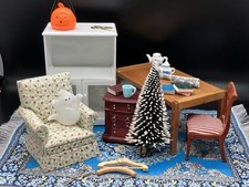 Dolls House 1/12 Scale Job Lot Bundle Furniture Chair Tree Table Accessories