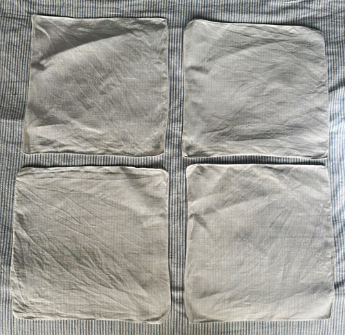 White square fabric table - 4,