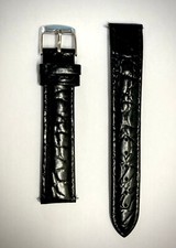 Quality black leather watch