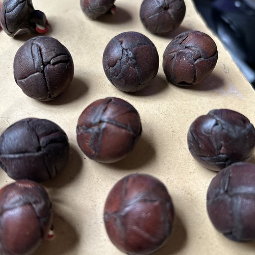 Vintage leather shank - vintage, buttons