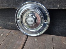 Chrome Push Button Wired 'press' door bell 80mm diameter FREE P&P 