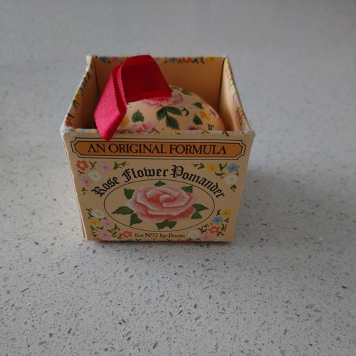 Vintage ceramic pomander - ceramic, rose