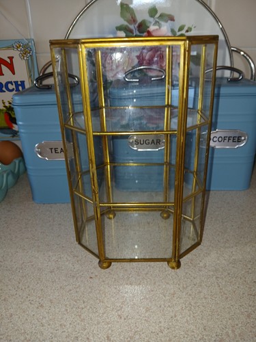 Vintage brass glass - brass,