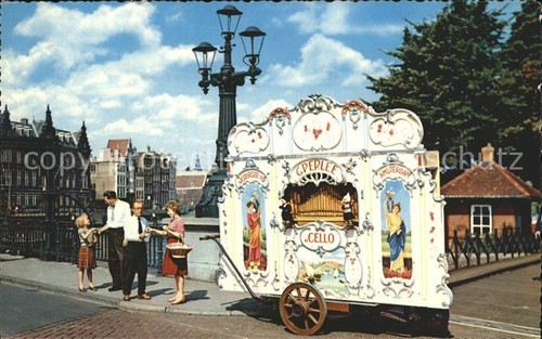Barrel organ lyre box - box,